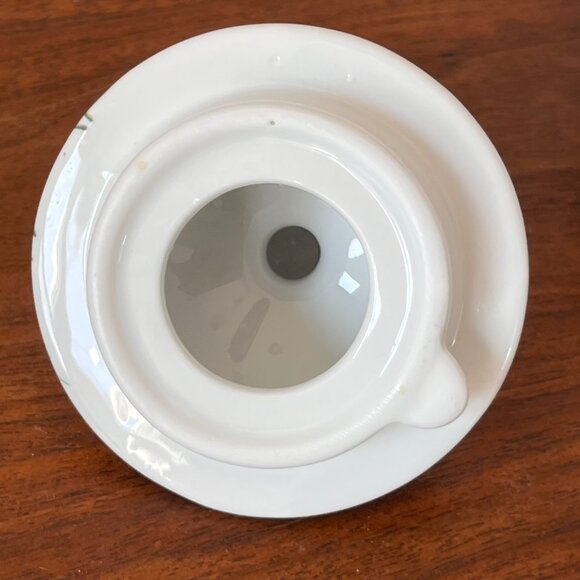 Kent Pottery Porcelain Teapot Floral Dragonflies Poppies Cottagecore SMALL FLAW - Picture 13 of 17